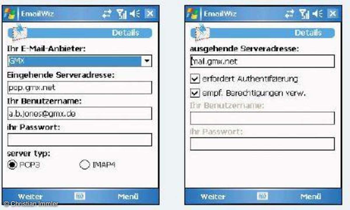 Praxis: E-Mail auf dem PDA