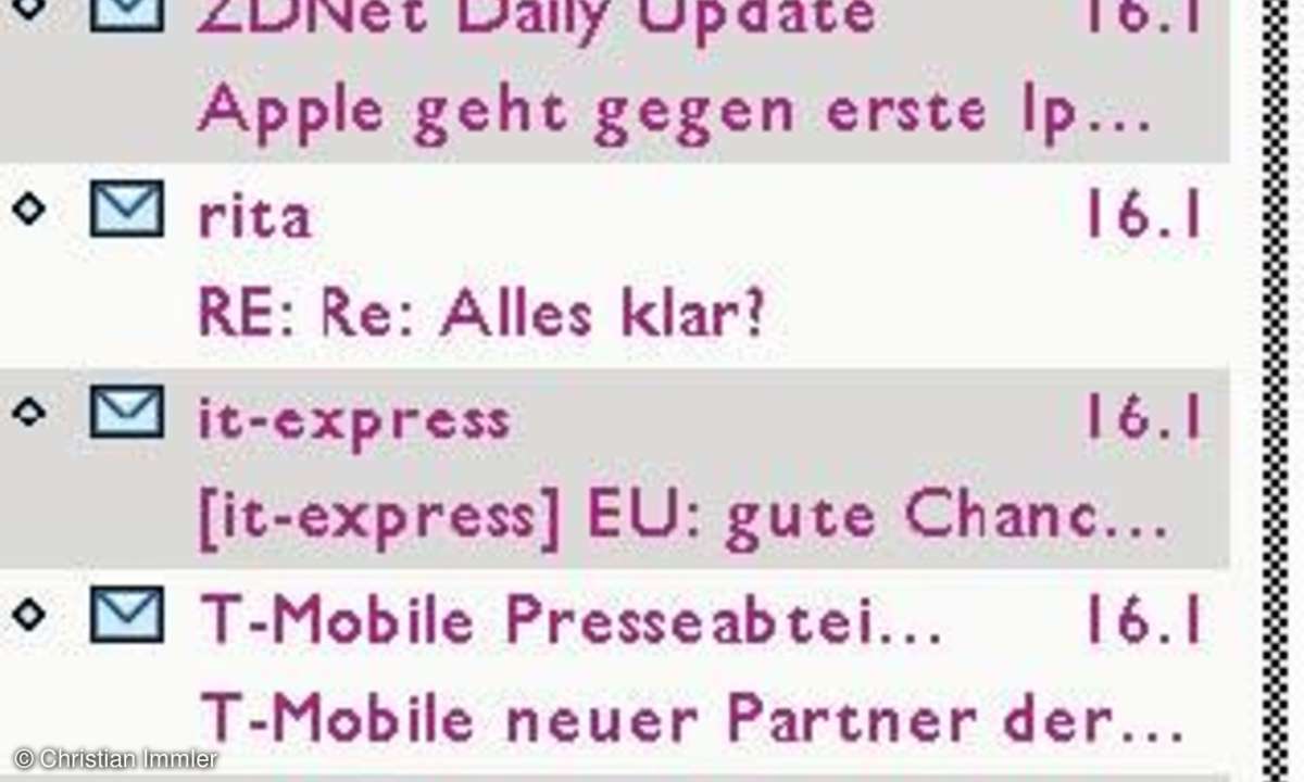 Praxis: E-Mail auf dem PDA