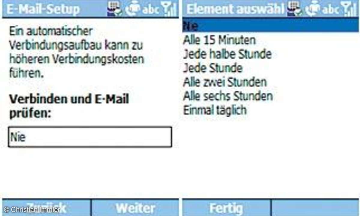 Praxis: E-Mails auf dem Handy