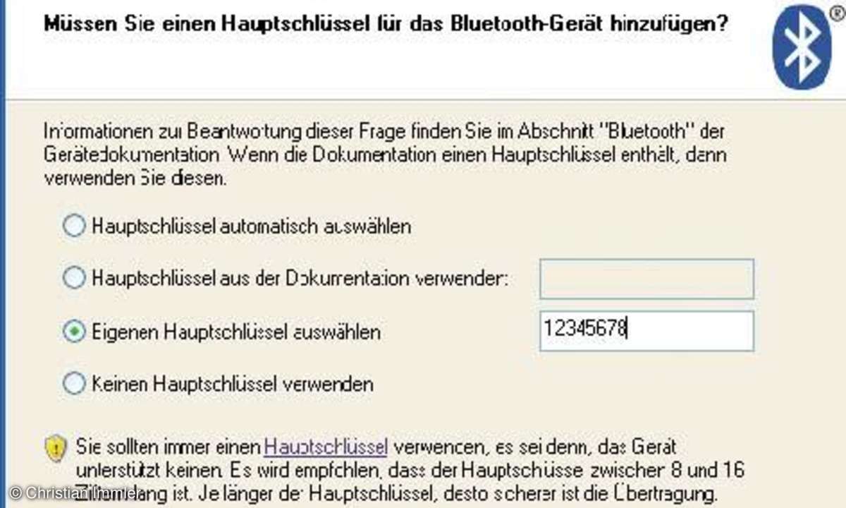 Praxis: Mit dem Notebook per Handy und Bluetooth ins Internet