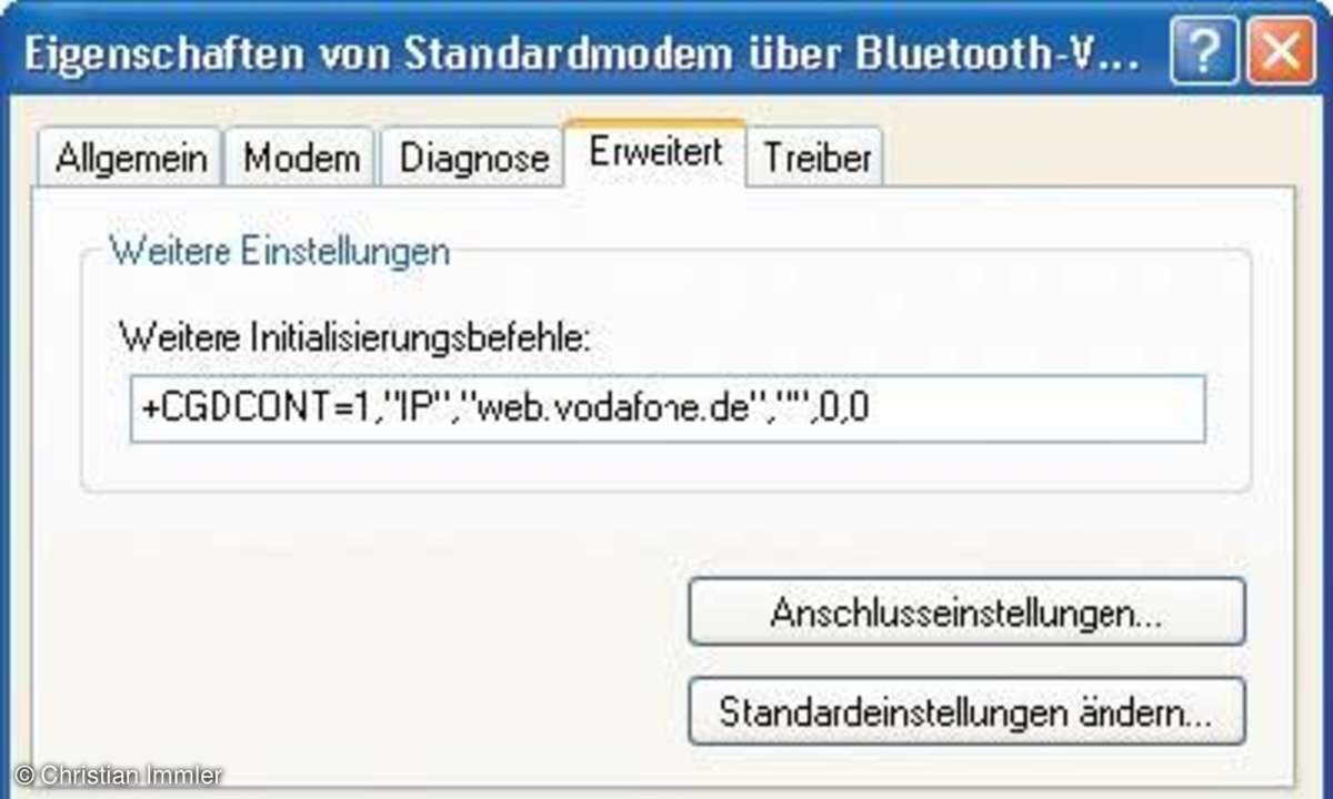 Praxis: Mit dem Notebook per Handy und Bluetooth ins Internet
