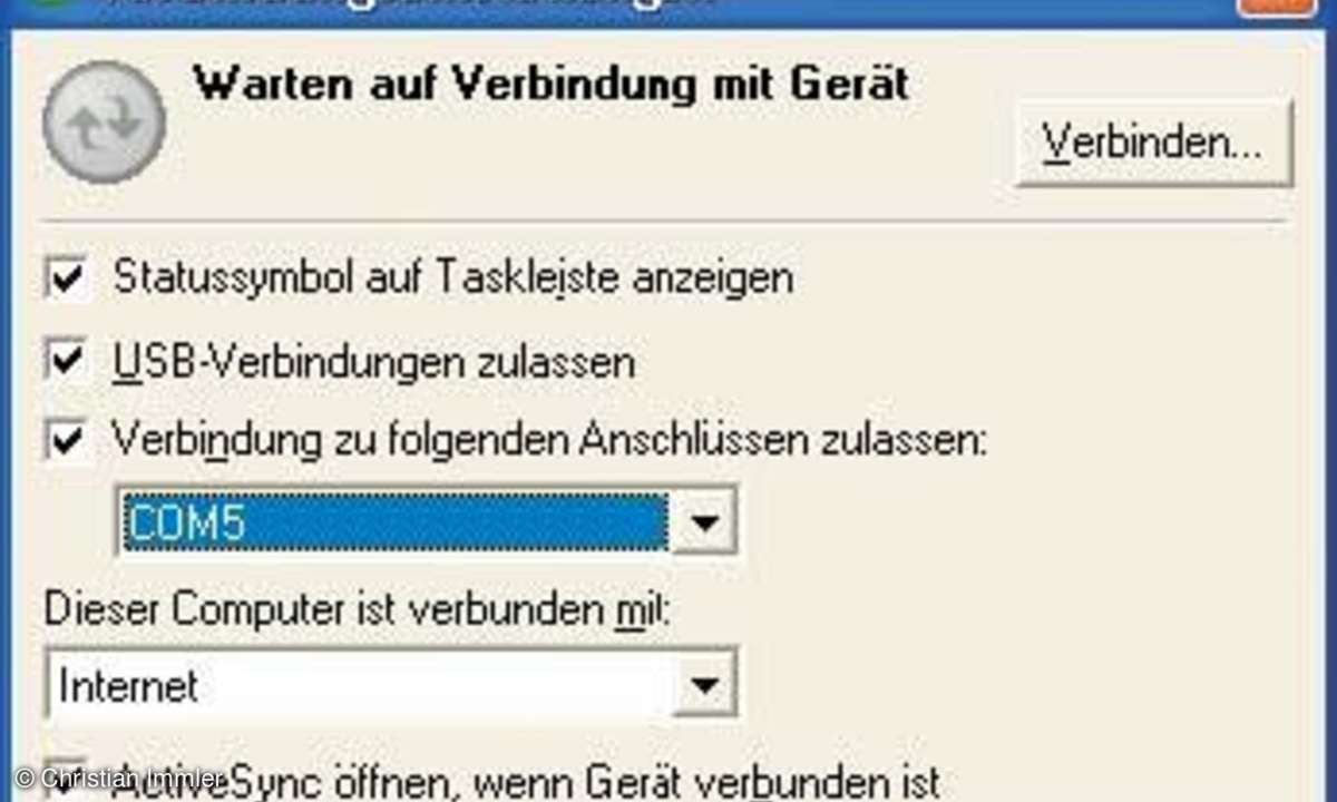 Praxis: Mit dem Notebook per Handy und Bluetooth ins Internet