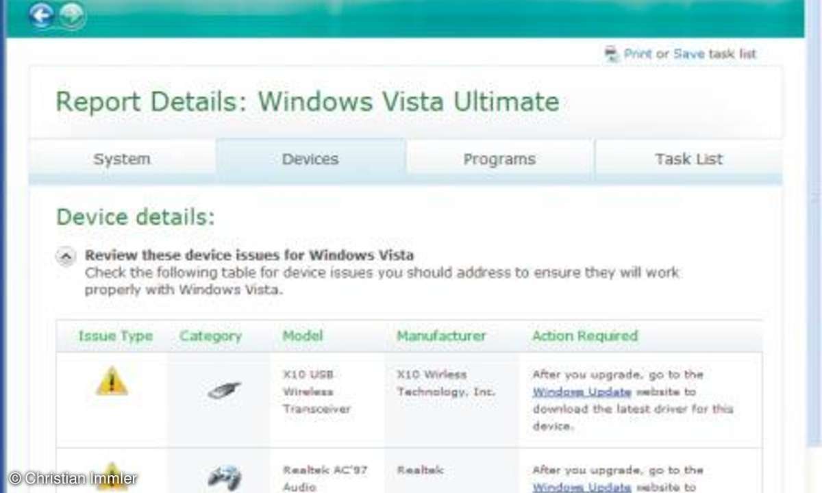 Praxis: Notebook auf Vista updaten