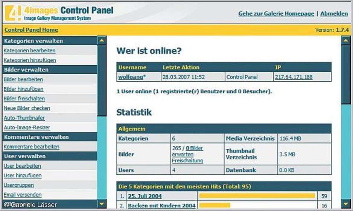 Test & Technik: Online-Fotogalerie