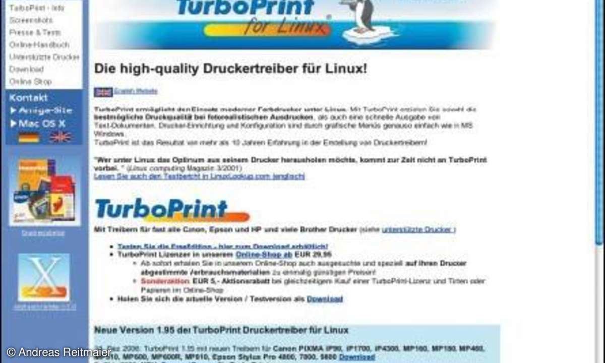Tintenstrahler im Linux-Einsatz