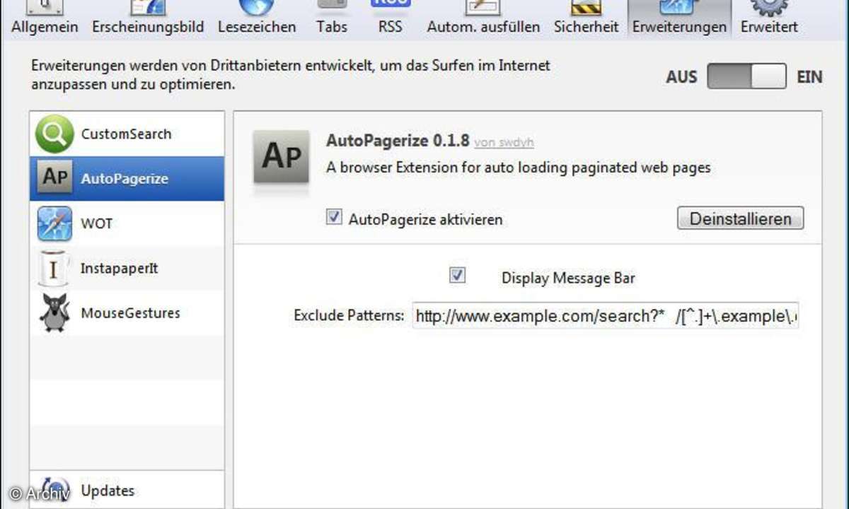 Autopager Safari Autopagerize