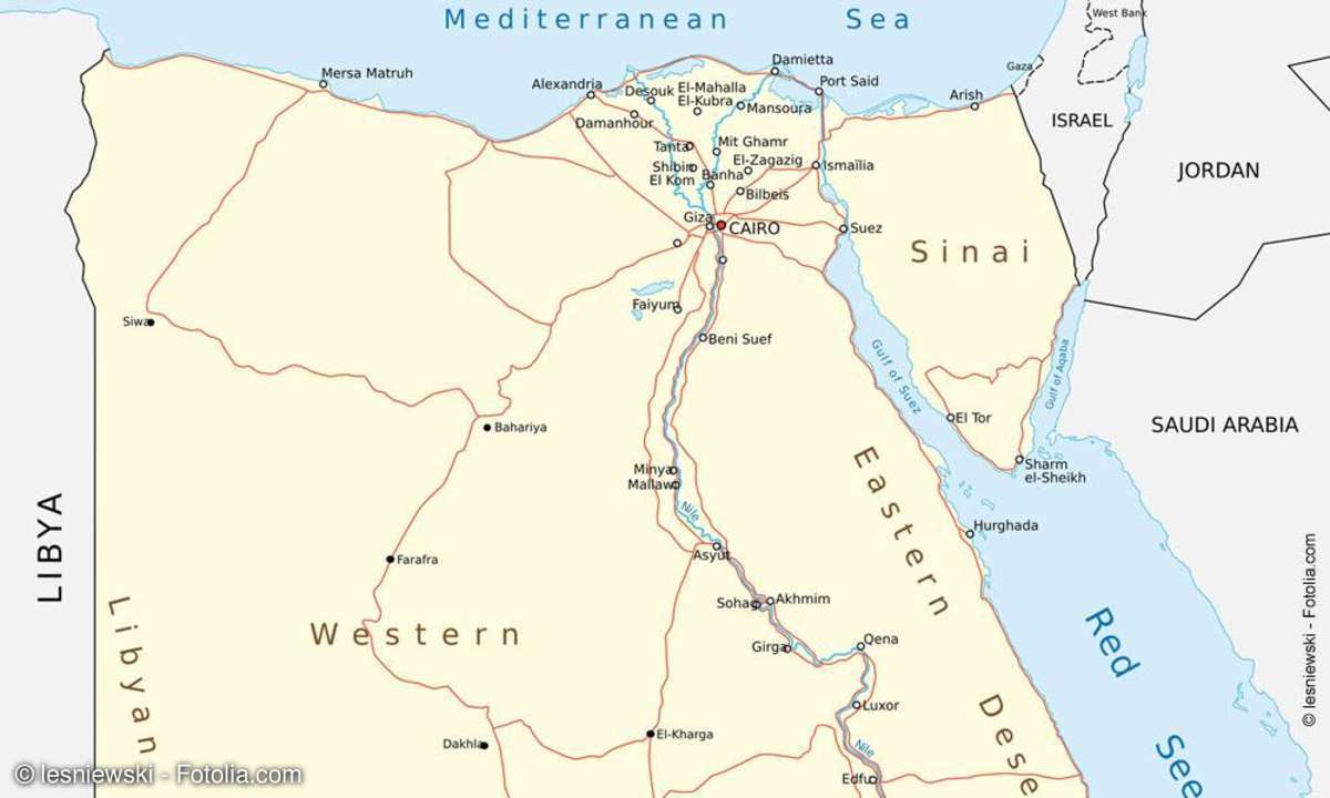 Karte von Ägypten