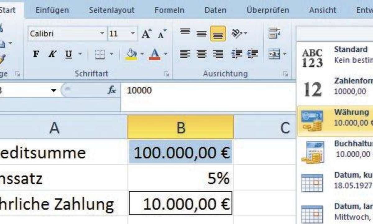 Excel Tabelle