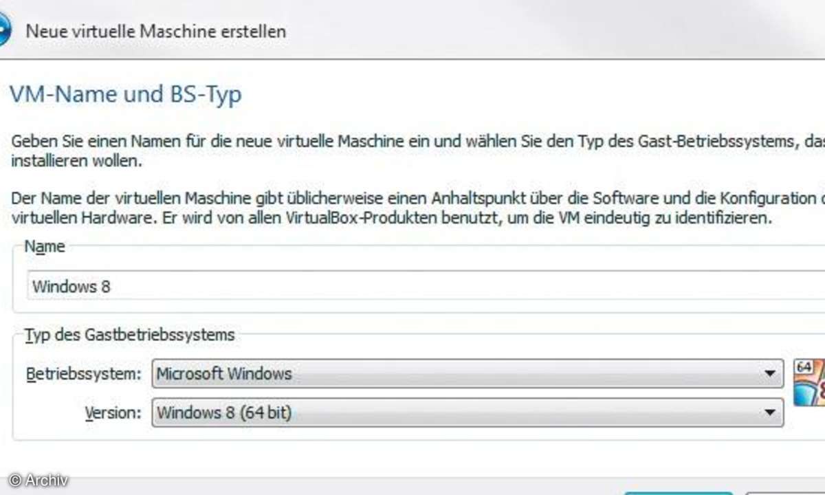 Virtuelle Machine erstellen