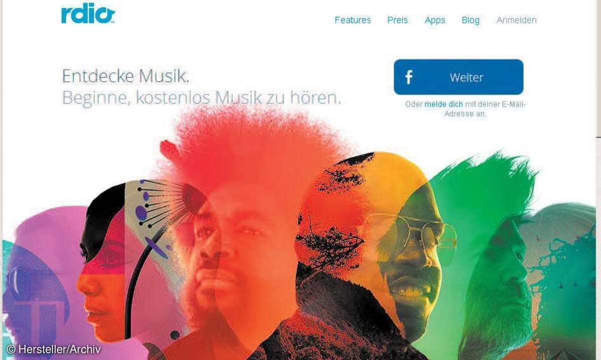 Rdio Musik-Streaming App