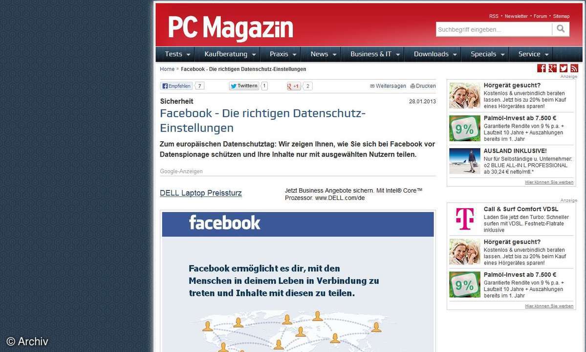 Facebook Datenschutz
