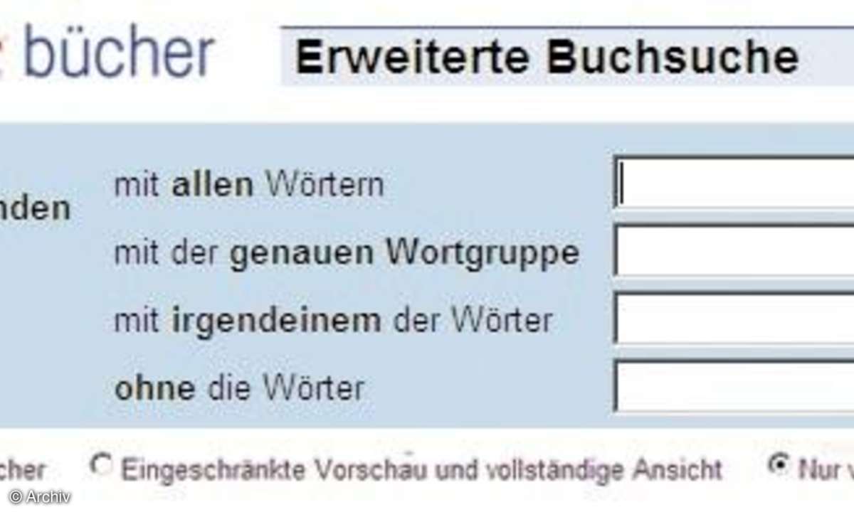 Erweiterte Buchsuche