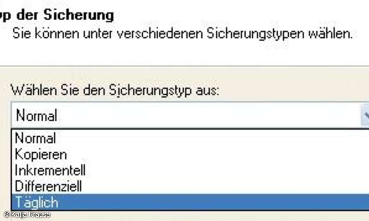 Backup mit Windows XP