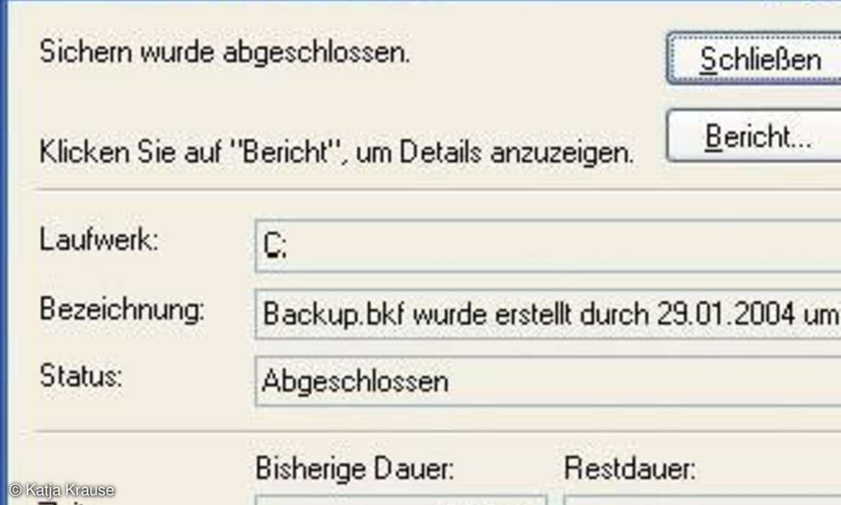 Backup mit Windows XP