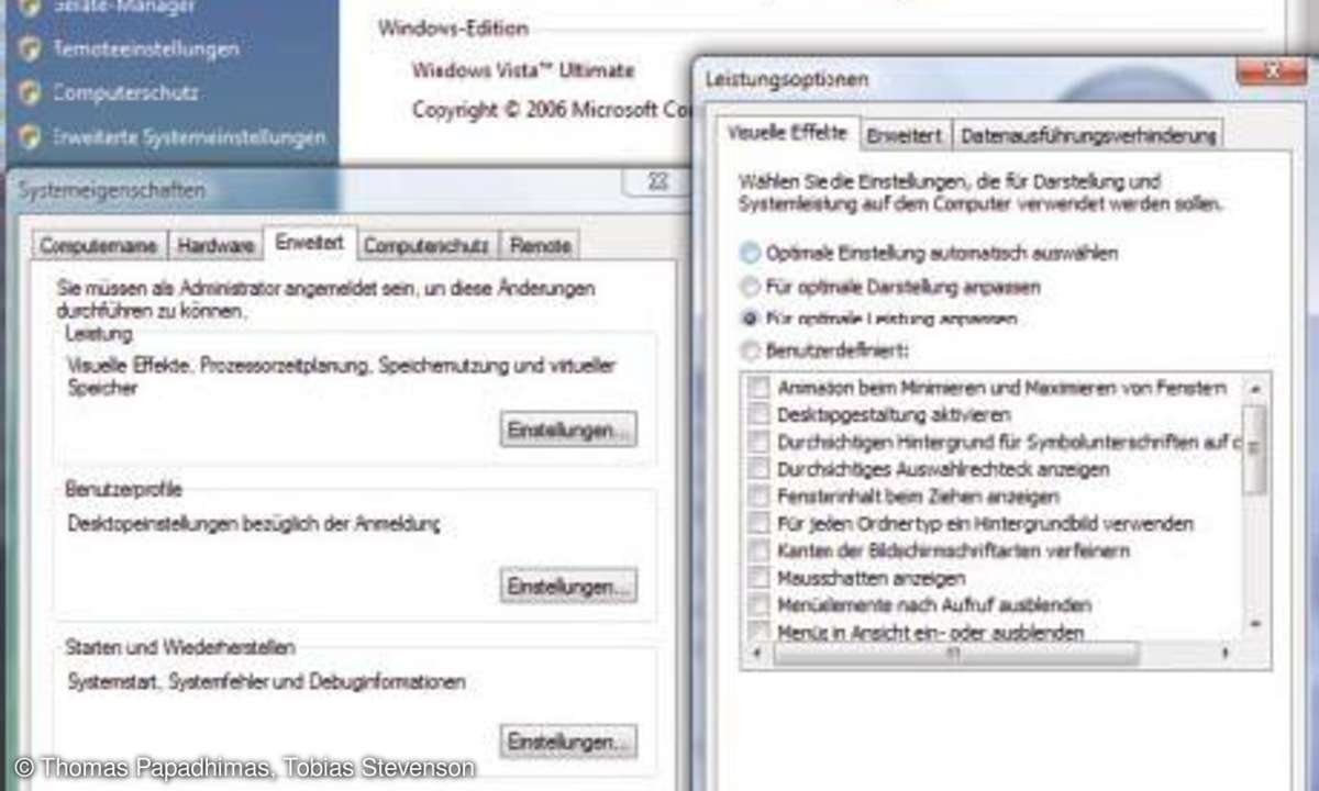 Windows Vista: Leistungsoptionen