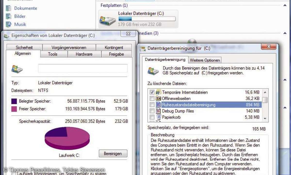 Windows Vista: Datenträgerbereinigung