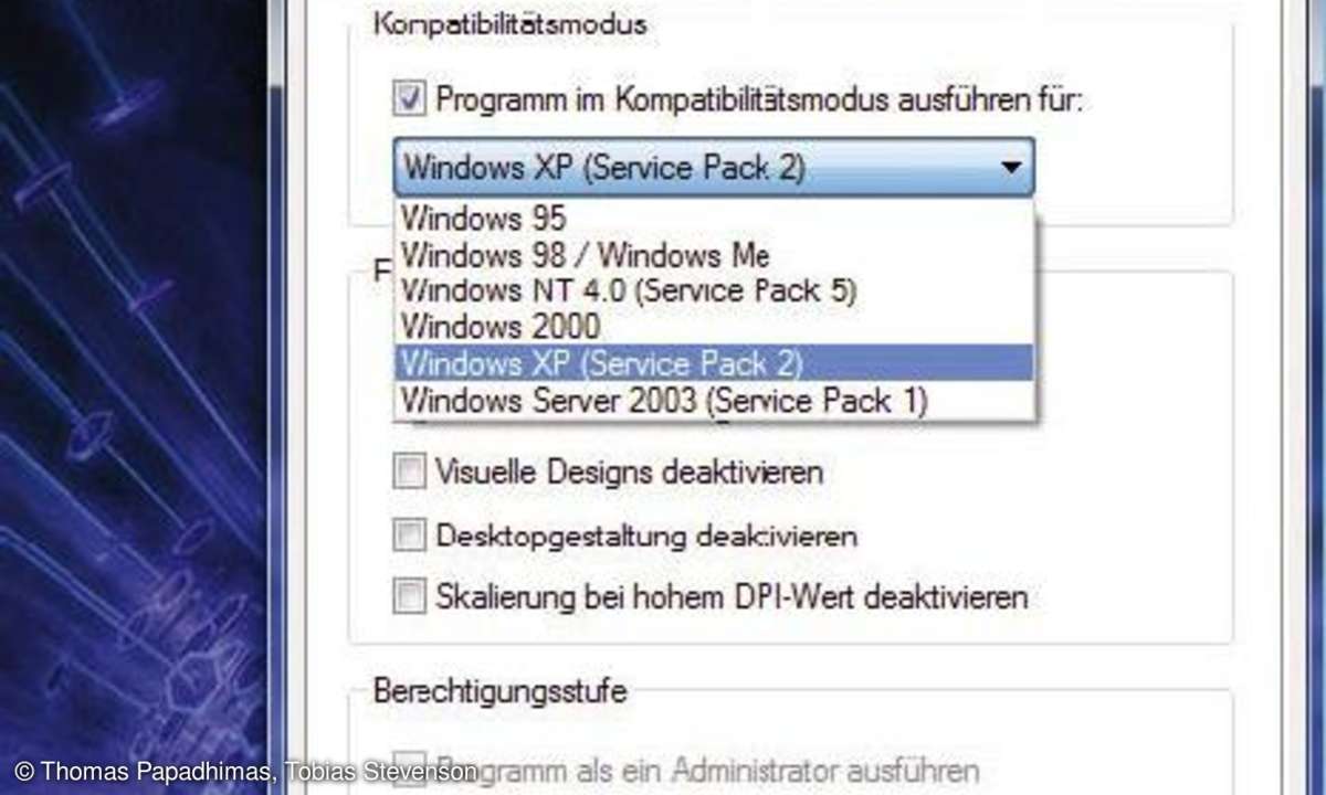 Windows Vista: Kompatibilitätsmodus
