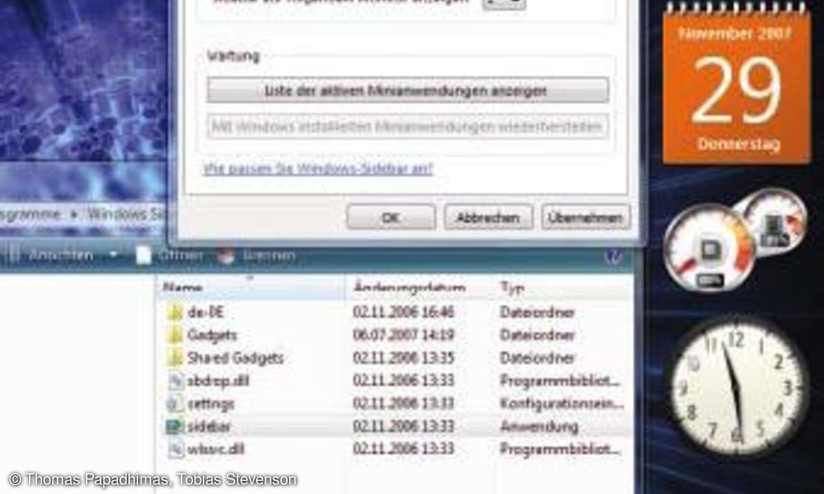Windows Vista: Sidebar