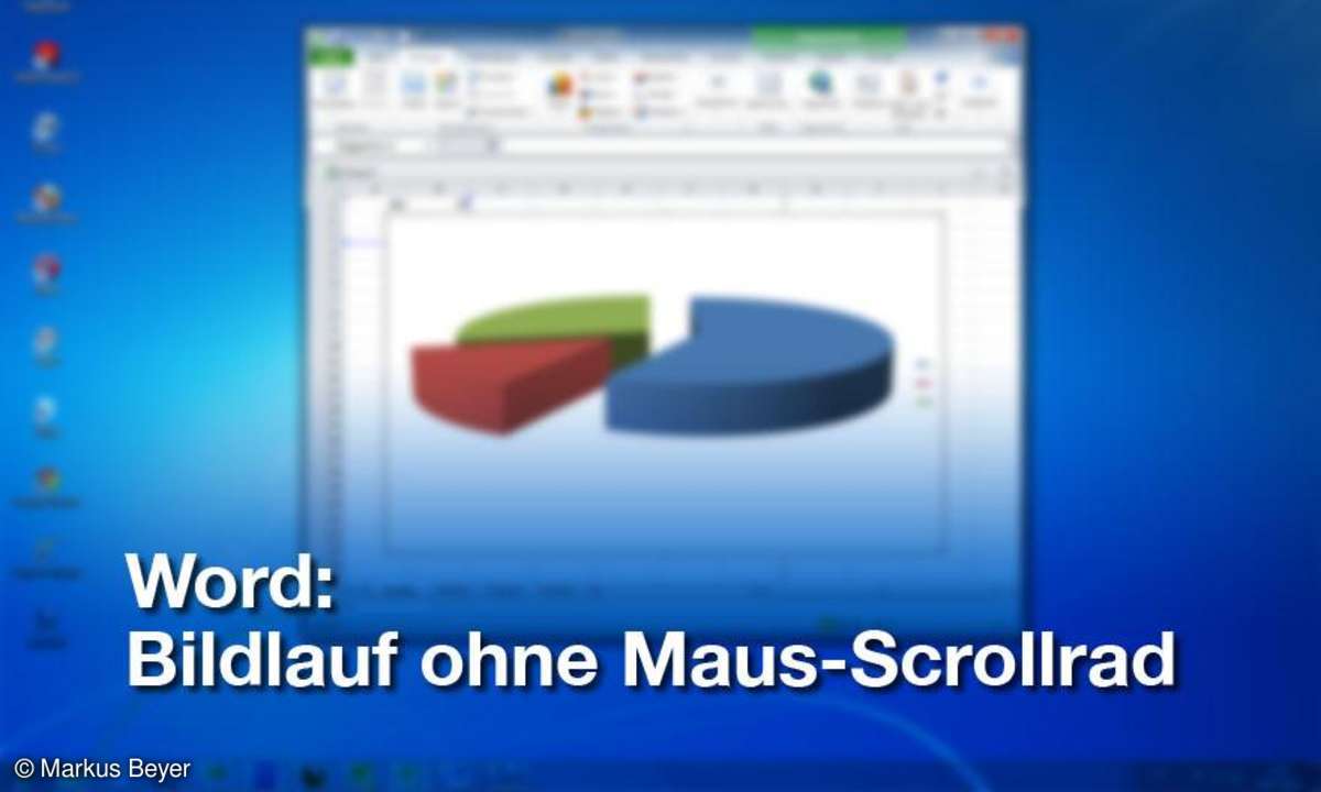 Word: Bildlauf ohne Maus-Scrollrad