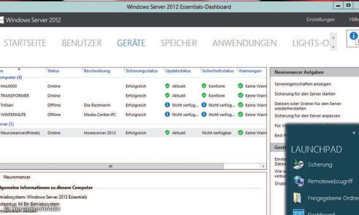 homeserver, pc, windows 8
