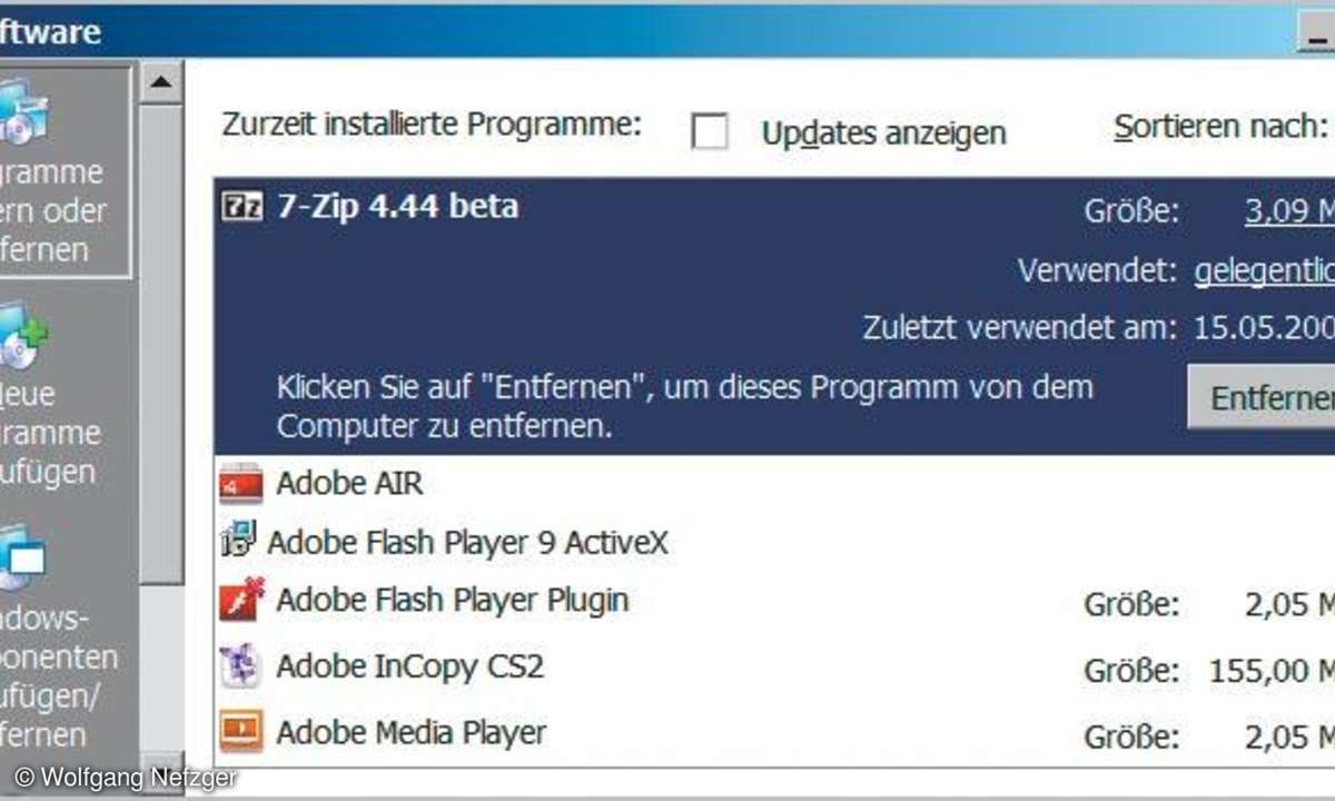 XP-Tuning: Systemsteuerung
