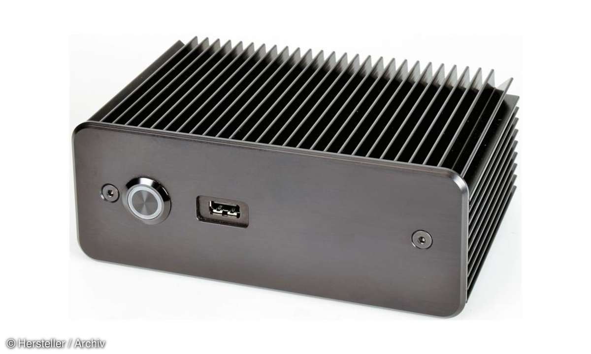 Test: Der passiv gekühlte Mini-PC MIFcom Intel NUC Core i3 hat ein Intel-Mainboard mit Mobil-CPU.