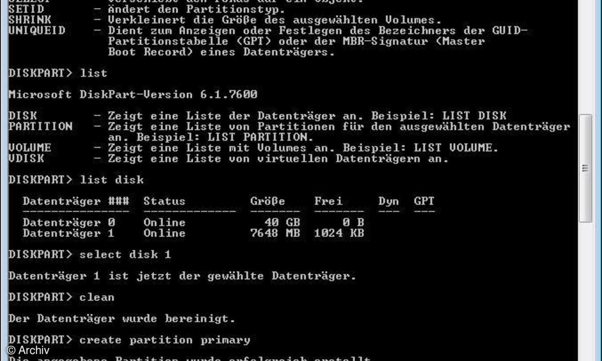 Windows 7,diskpart