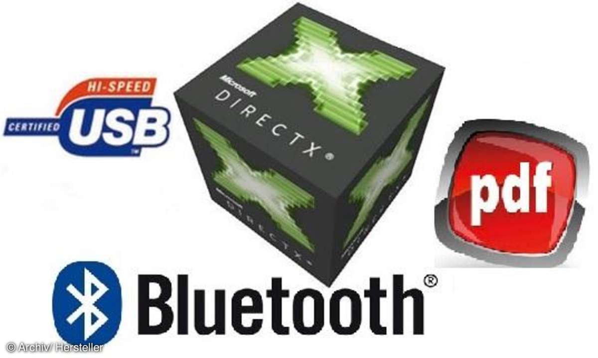 Logos Bluetooth,USB,pdf,DirectX