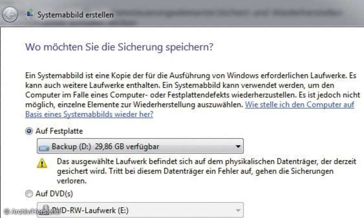 Systemabbild Windows