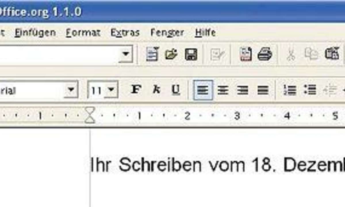 Briefvorlage mit OpenOffice