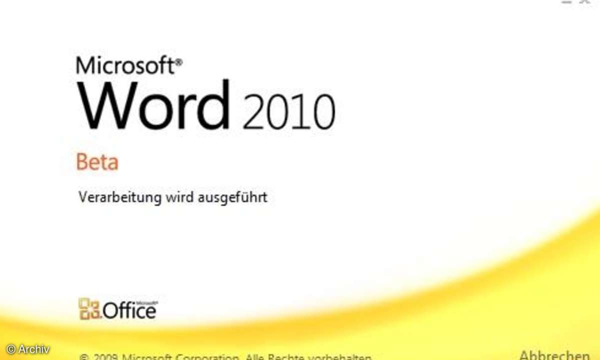 Splash-Screen in Microsoft Office 2010