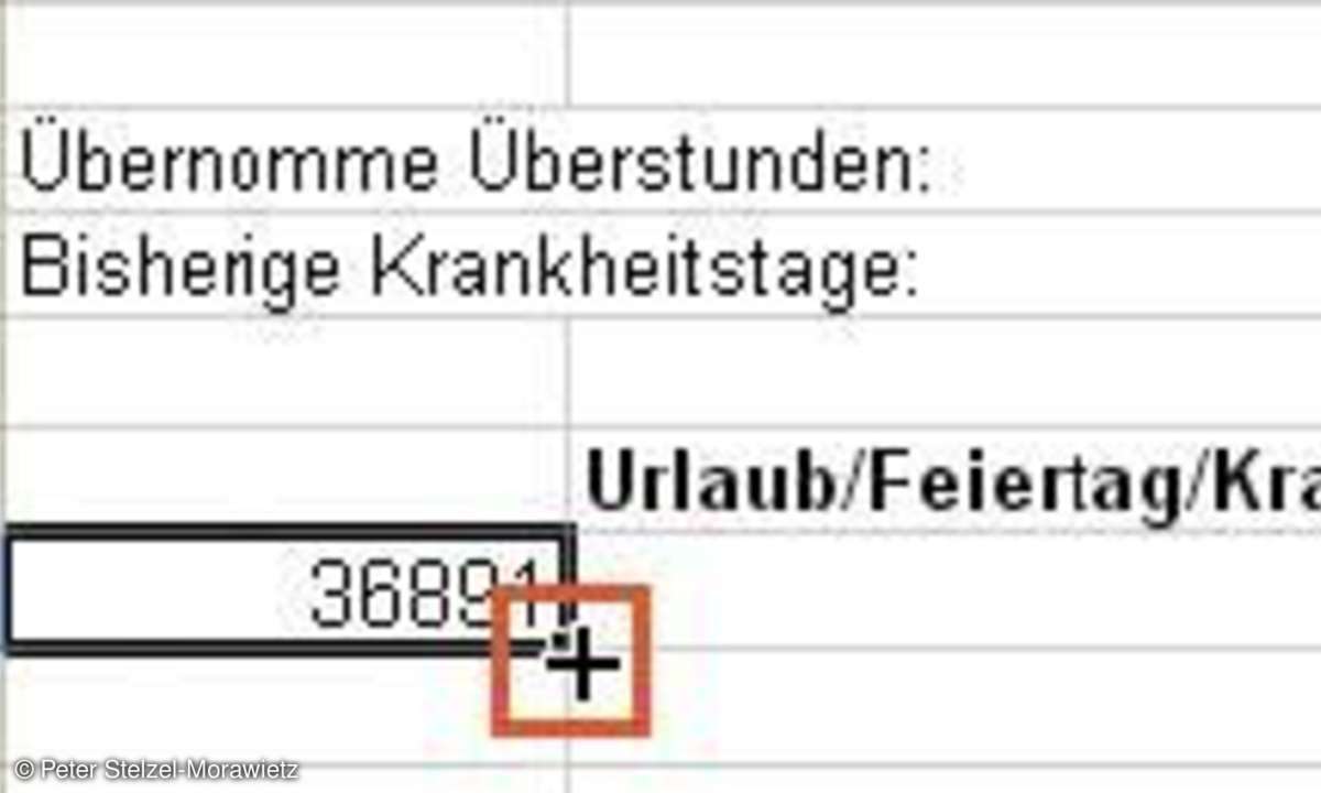 Arbeitszeittabelle in Excel