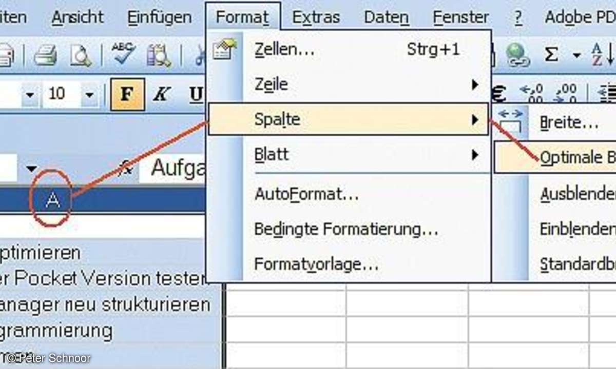 Aufgabenverwaltung mit Excel