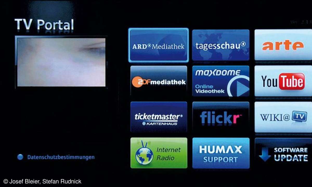 Humax iCord Cable, sat-receiver, menü