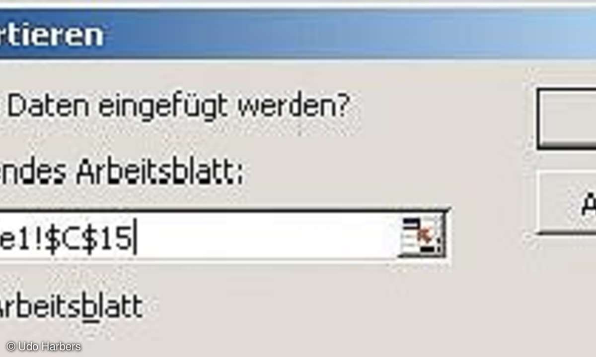 Importieren und exportieren in Excel