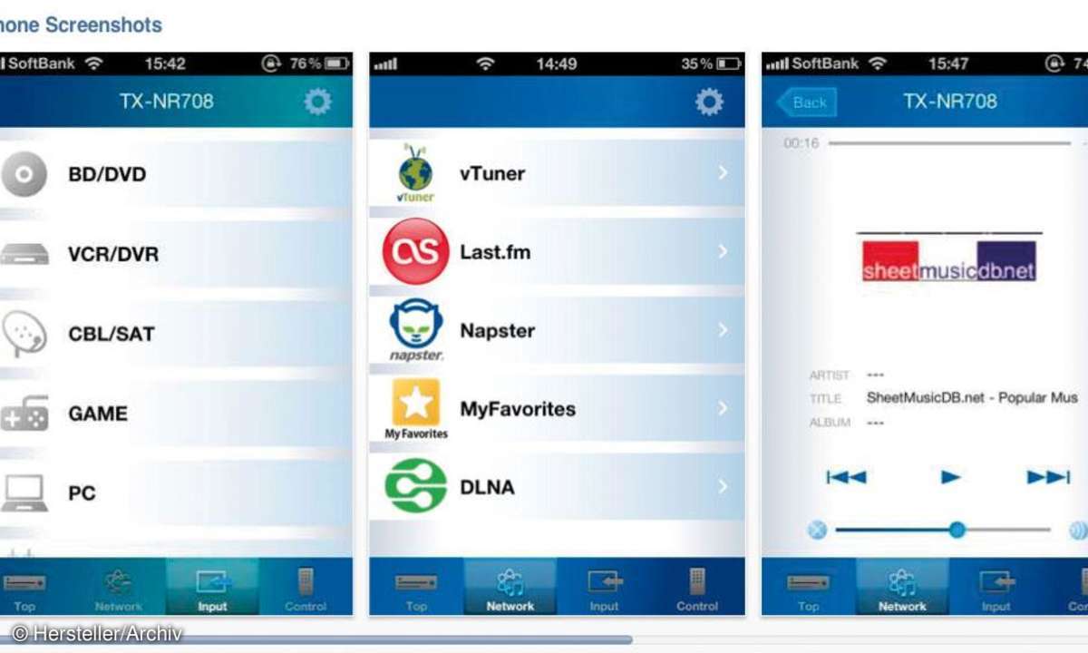 Fernbedienungs-App von Onkyo