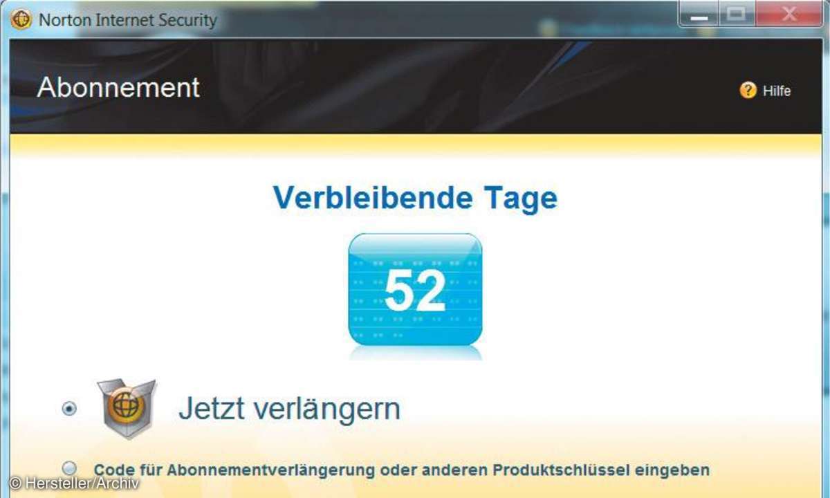 Vorinstallierte Testversionen