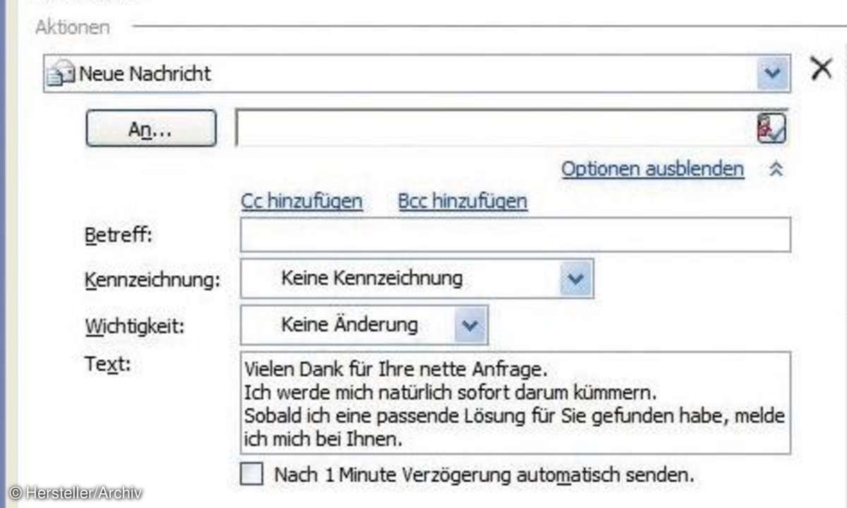 QuickSteps für Outlook 2010