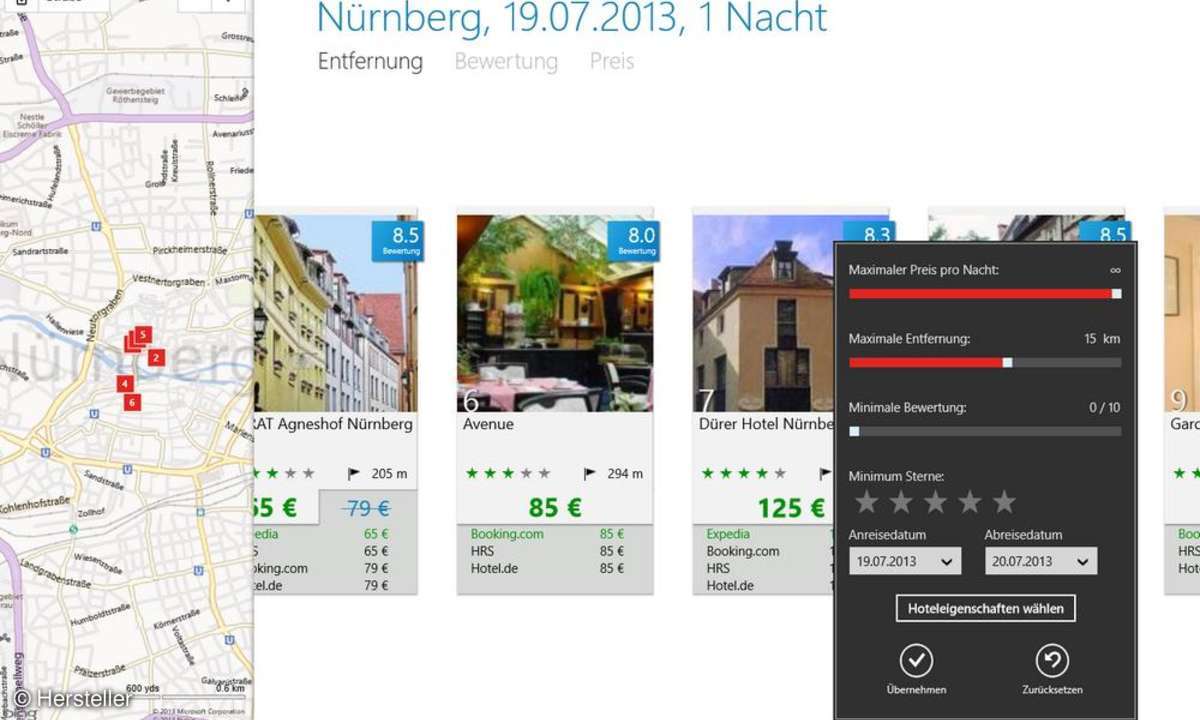 hotelsnapper, Windows 8-App