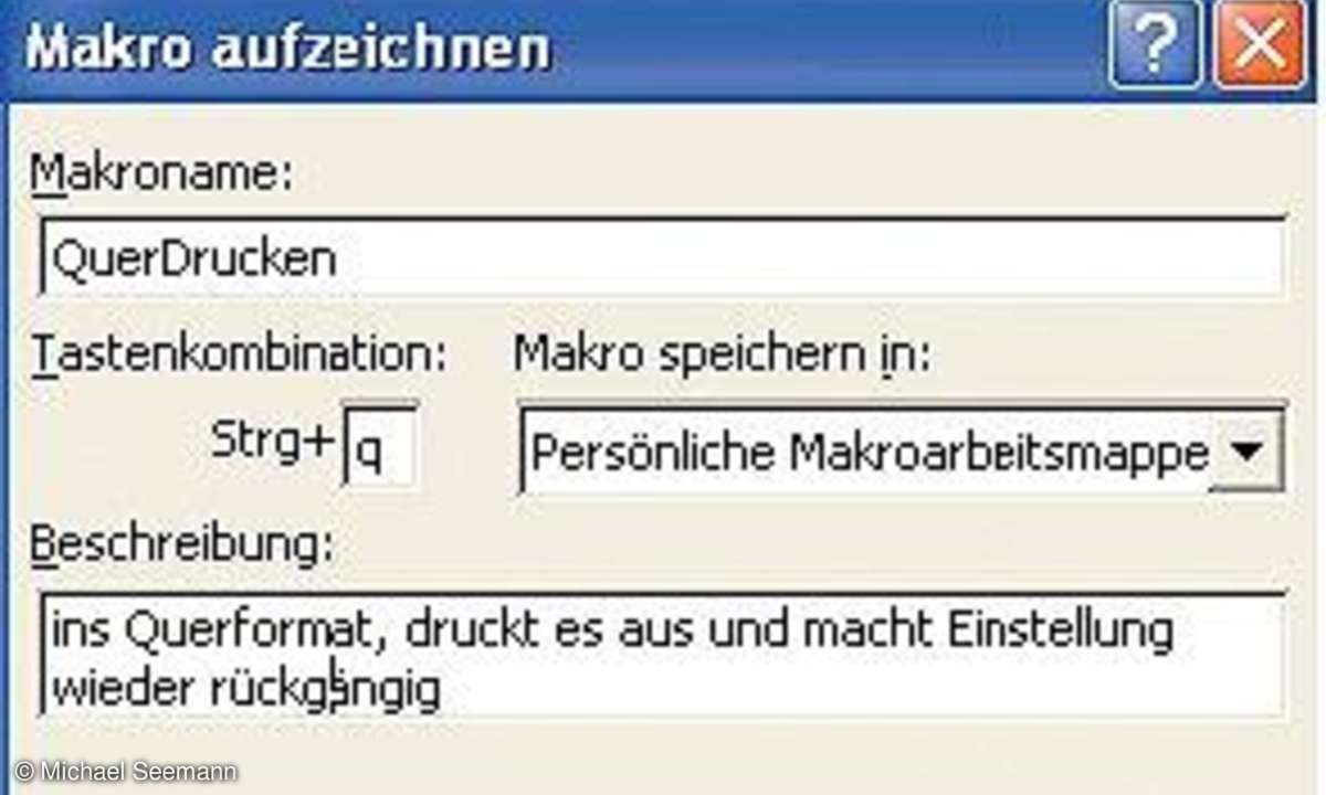 Excel: Makros aufzeichnen