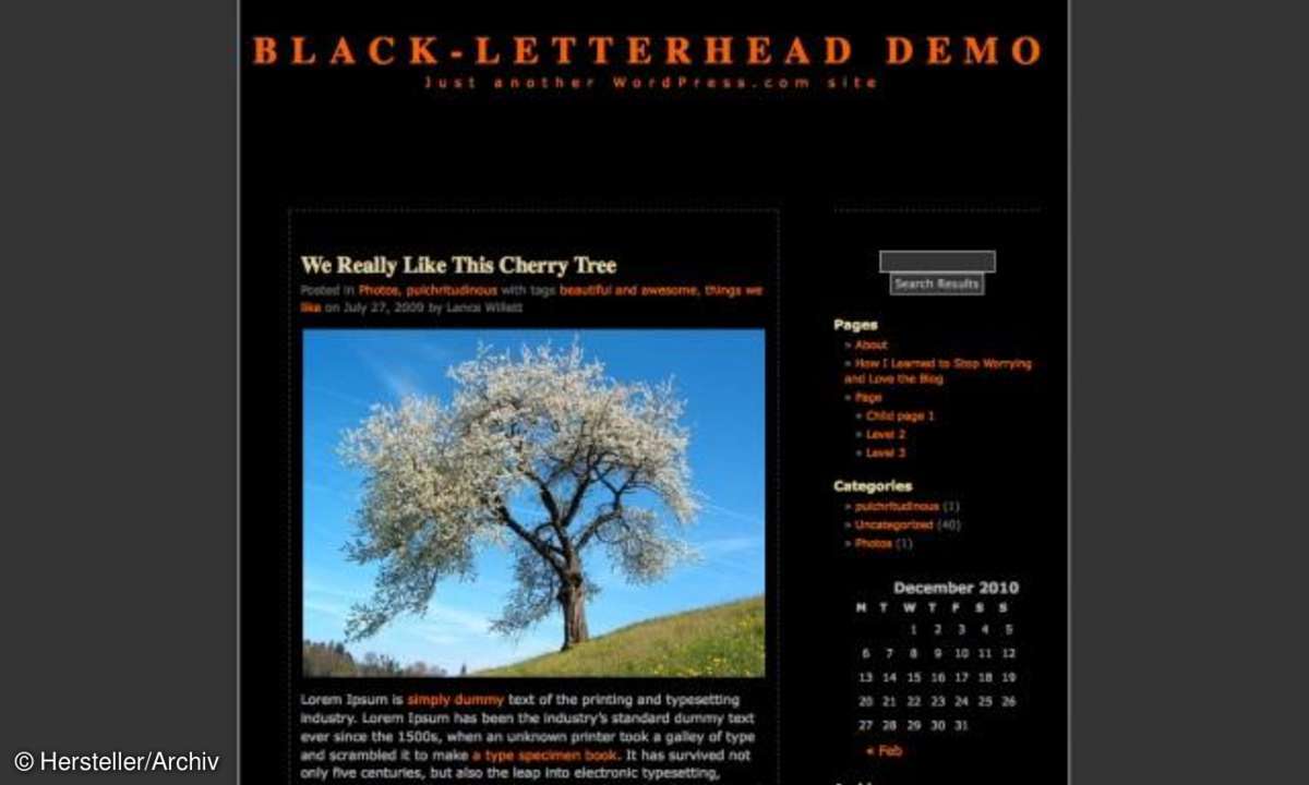 Black Letterhead Wordpress Theme