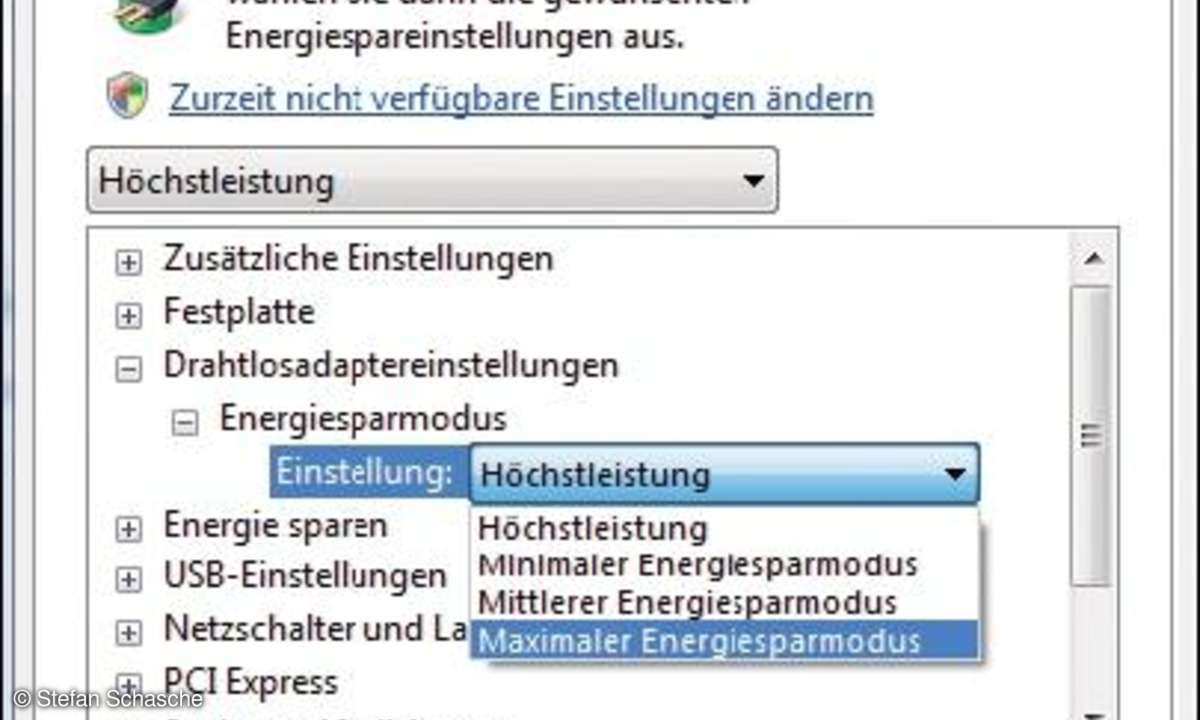Energie sparen mit Windows