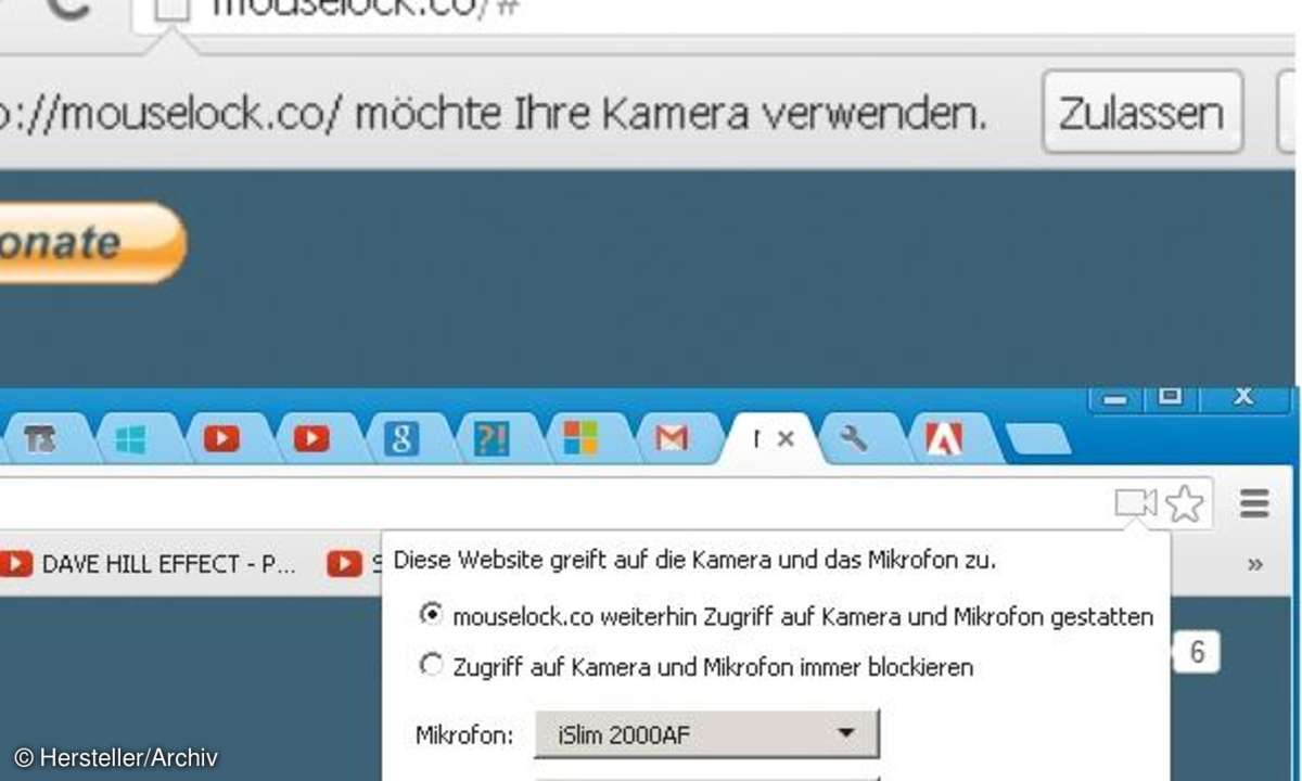 Chrome Browser Mouselock
