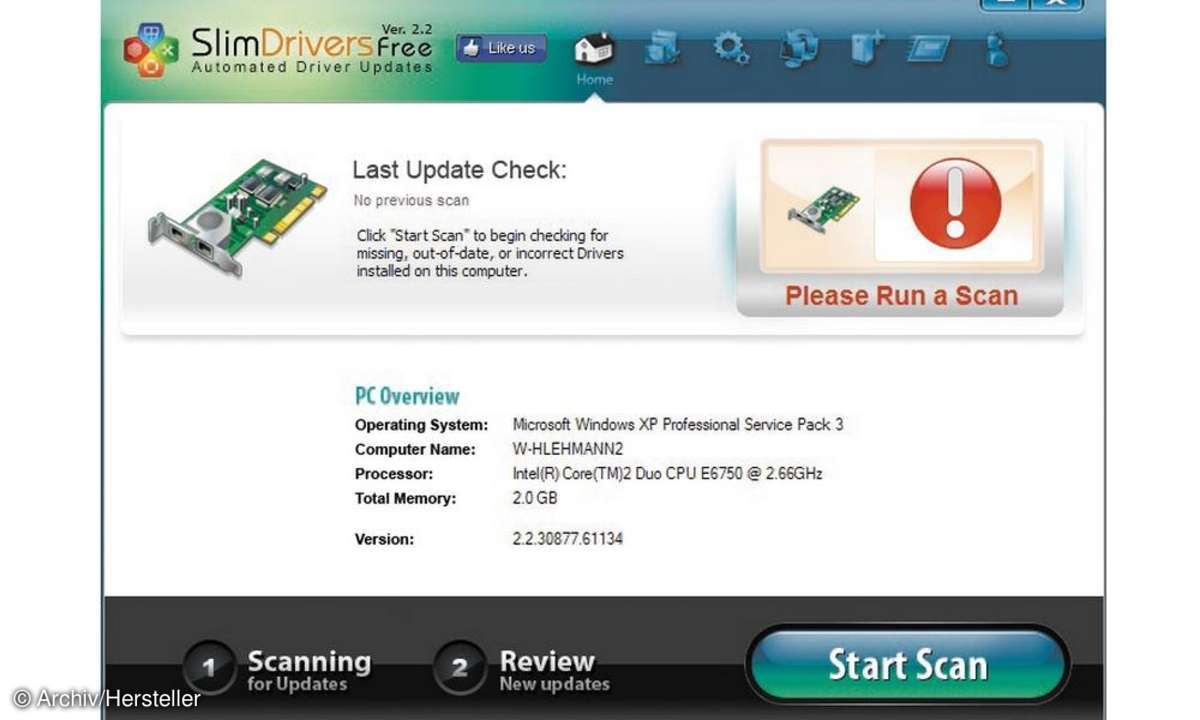 SlimDriversFree Last Update Check