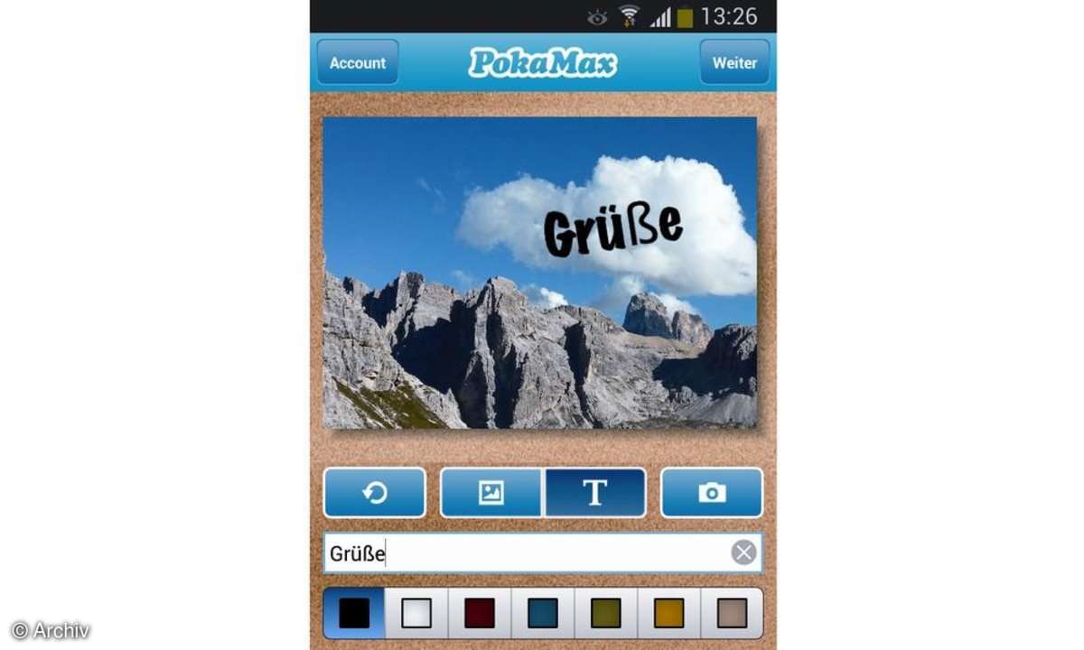 PokaMax Grüße Text Vorderseite