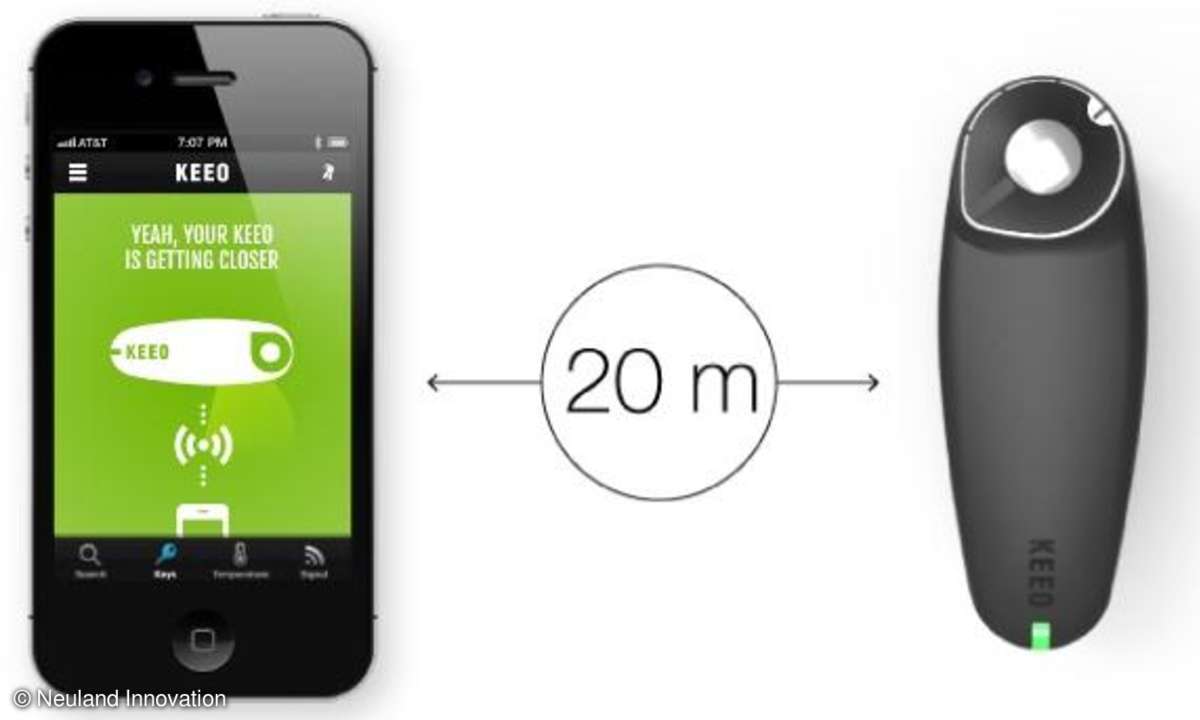 Keeo Schlüsselbund und App