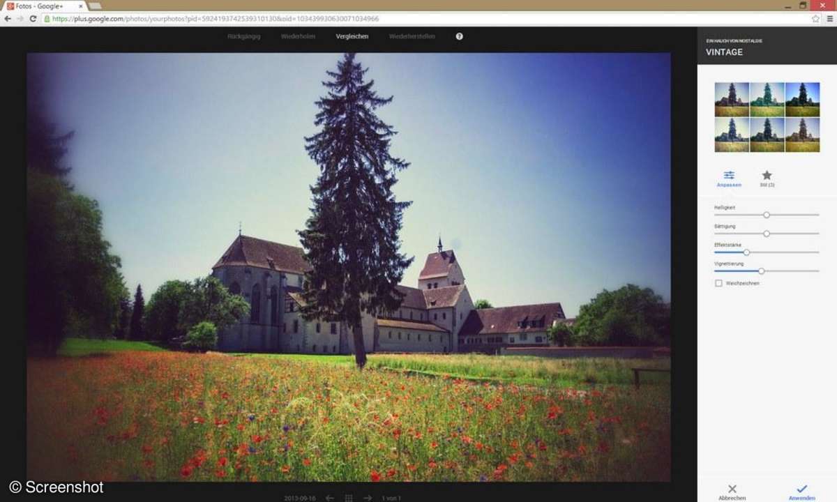 Google+ Fotobearbeitung