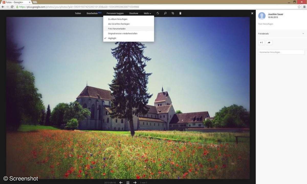 Google+ Fotobearbeitung
