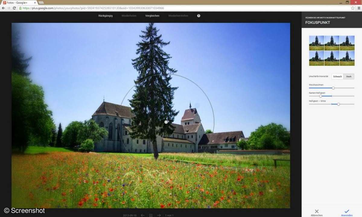 Google+ Fotobearbeitung