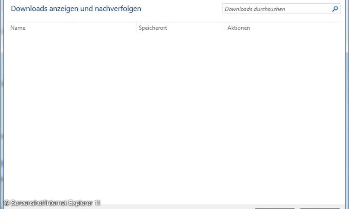 Internet Explorer 11, Downloads anzeigen